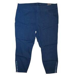 Torrid NWT Pull On Plus 3 R Dark Skinny Legging Jegging Jeans cropped zips NEW